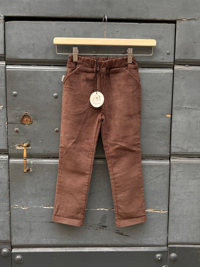 MILANO Pantalone velluto cioccolato
