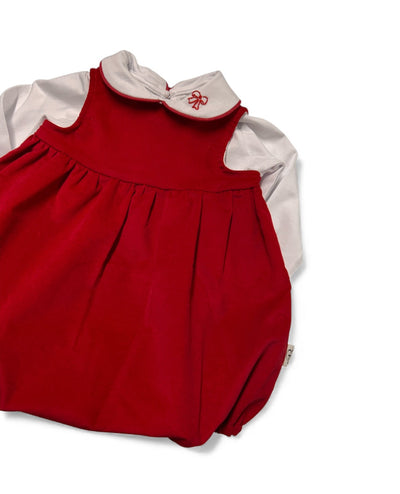 Pagliaccetto BON BON velluto liscio rosso