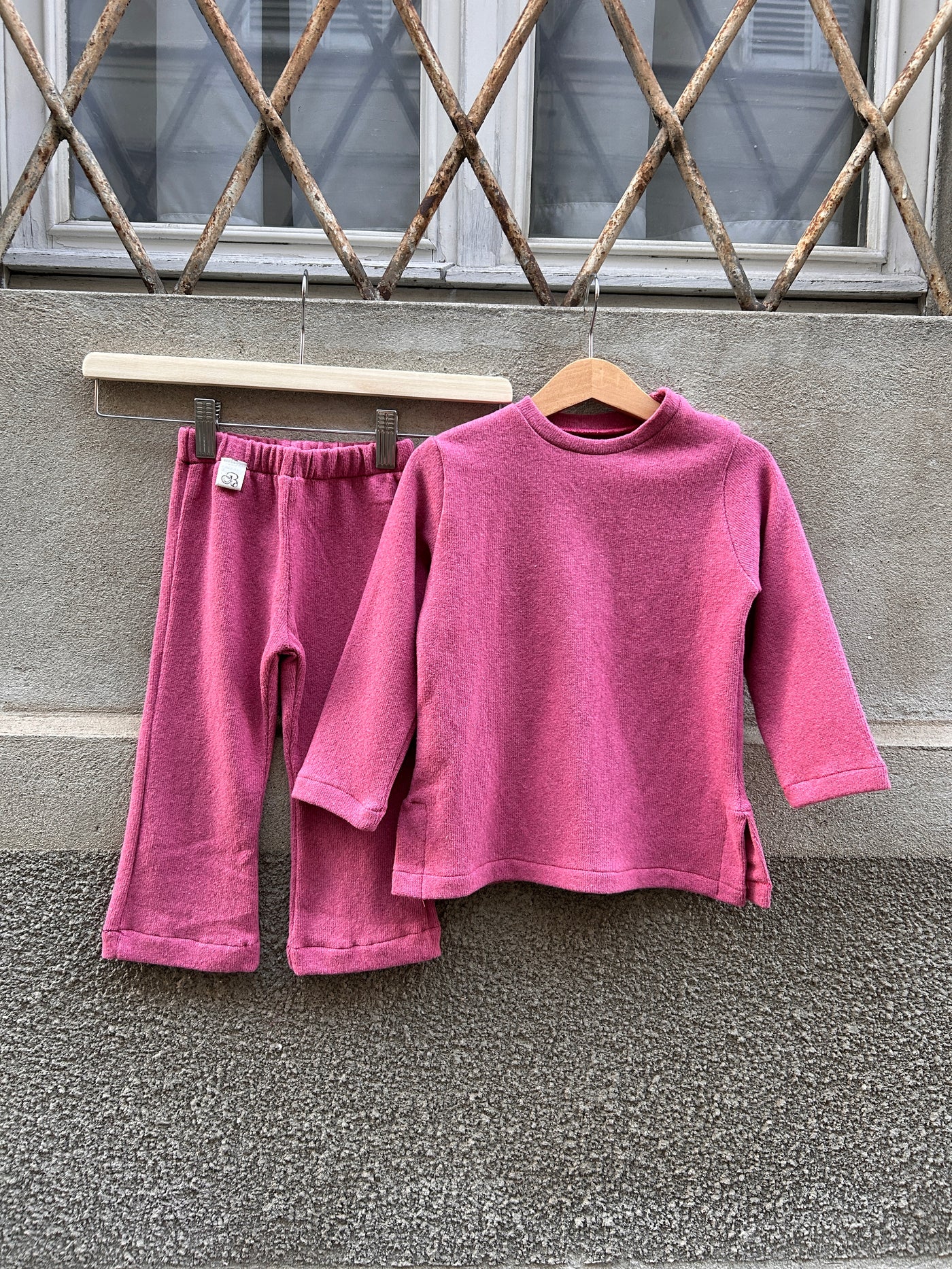 Completo caldo cotone ZOE + SCATOLETTA fucsia