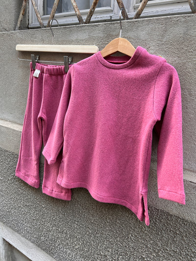 Completo caldo cotone ZOE + SCATOLETTA fucsia