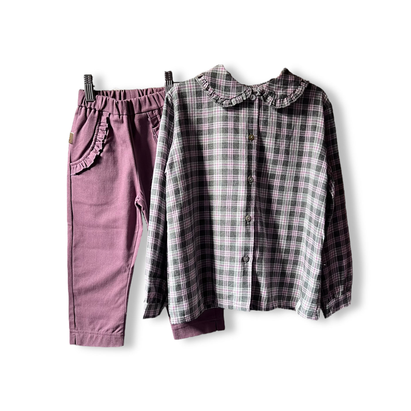TITTA Camiciola tartan rosa
