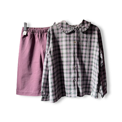 TITTA Camiciola tartan rosa