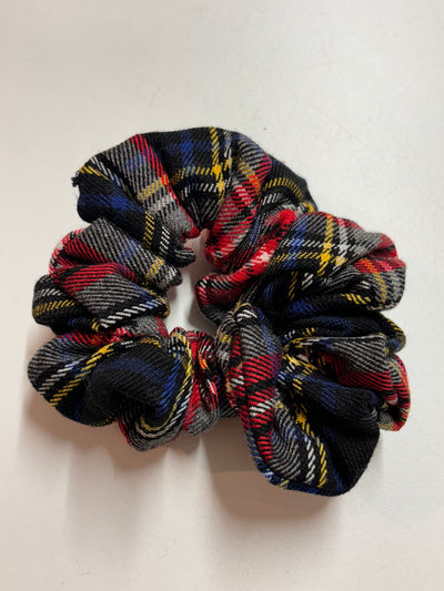 Scrunchies tartan grigio