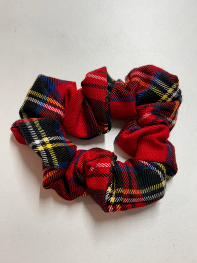 Scrunchies tartan rosso