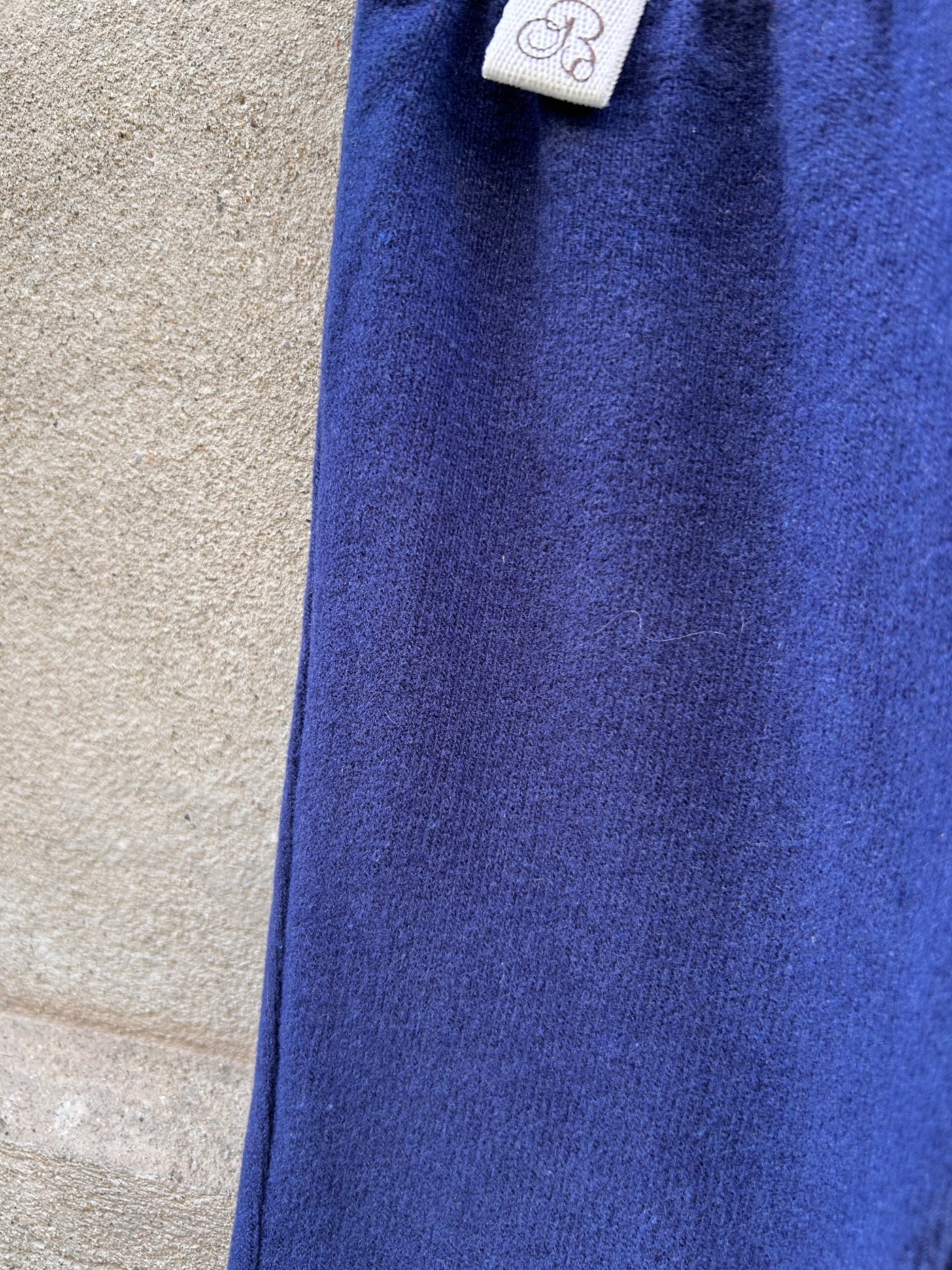 Pantalone ZOE zampetta in caldo cotone blu