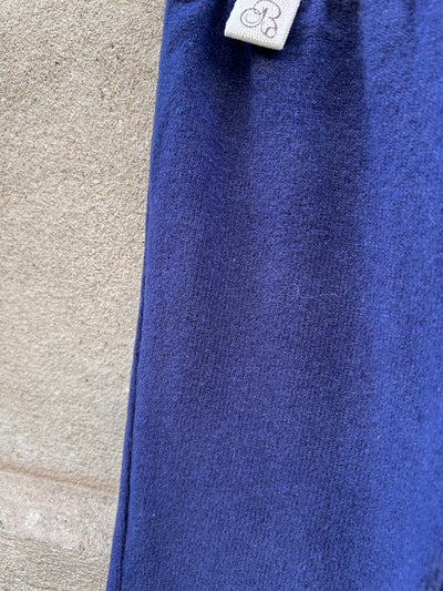 Pantalone ZOE zampetta in caldo cotone blu