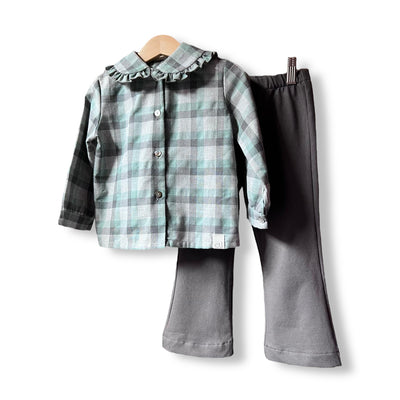 TITTA Camiciola tartan verde
