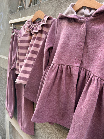 ELOISA righe lilla caldo cotone