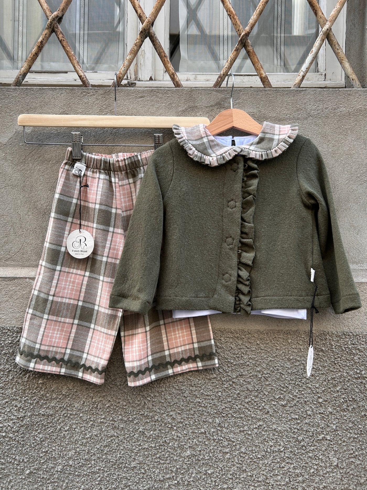 Maglietta CLAUDINE tartan oliva