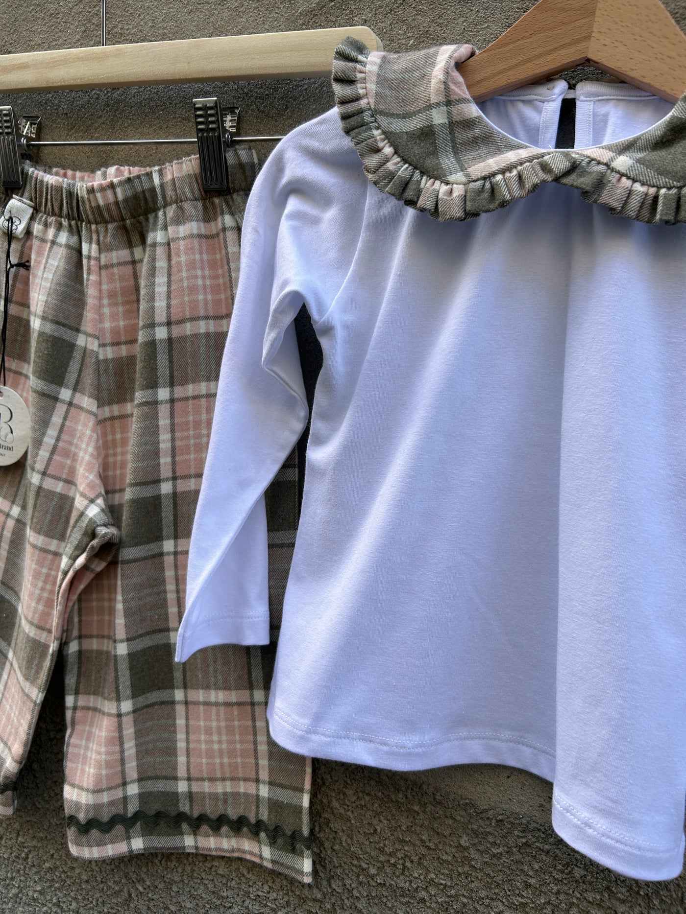 Maglietta CLAUDINE tartan oliva