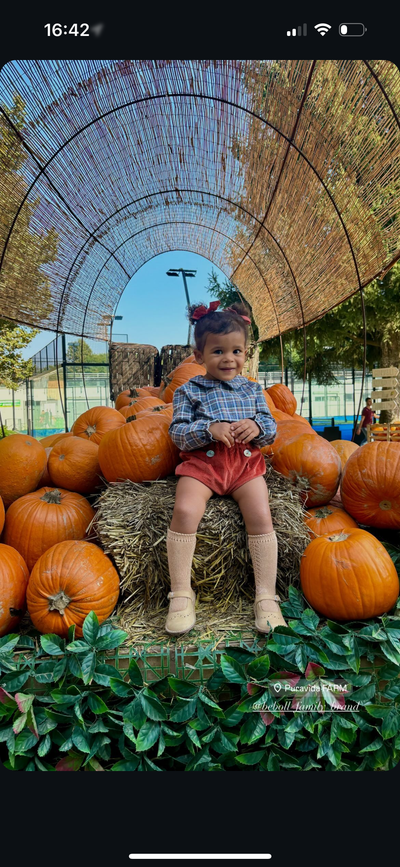 TEA camicetta tartan Stewart coccio jeans