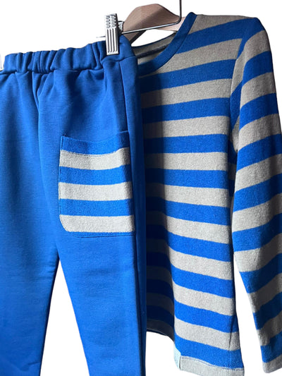 Completo Blu a righe oceano