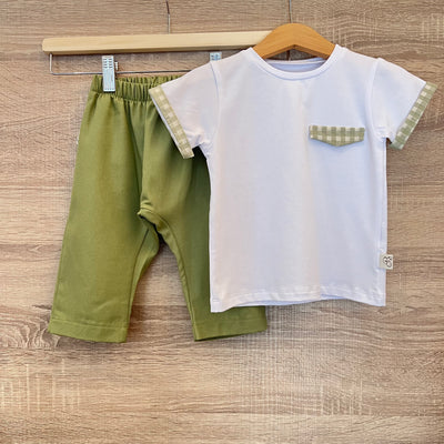 Baggy BERLINO tè matcha drill cotone