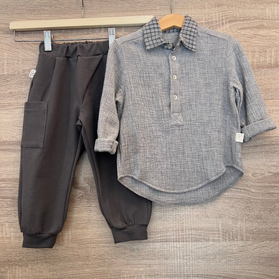 RICKY Pantalone grigio fumo