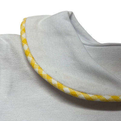 Magliettina CLAUDINE bordino Vichy Giallo