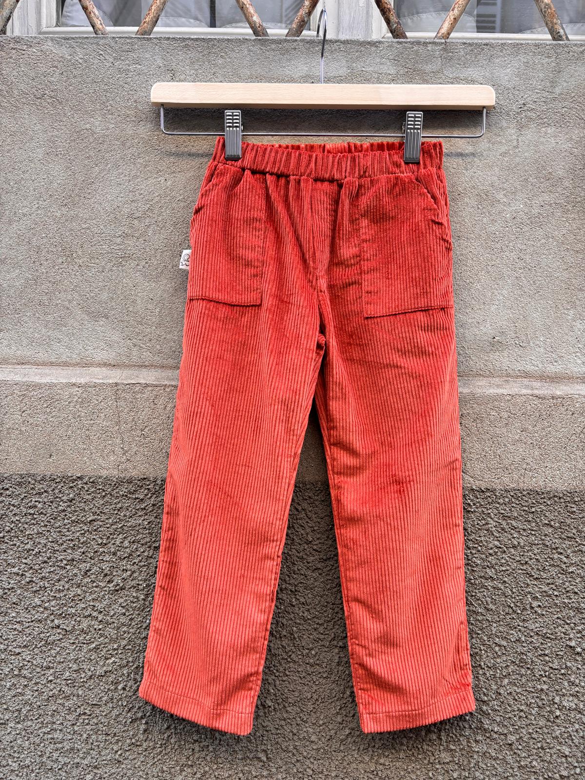 Pantalone NEW YORK costa velluto coccio
