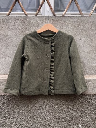Giacchina VANIA in caldo cotone verde Oliva