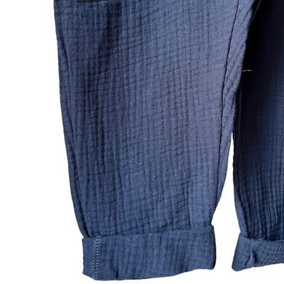 GLASGOW Pantalone mussola blu