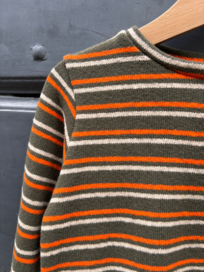Maglioncino MATTEO a righe Verdone Arancio