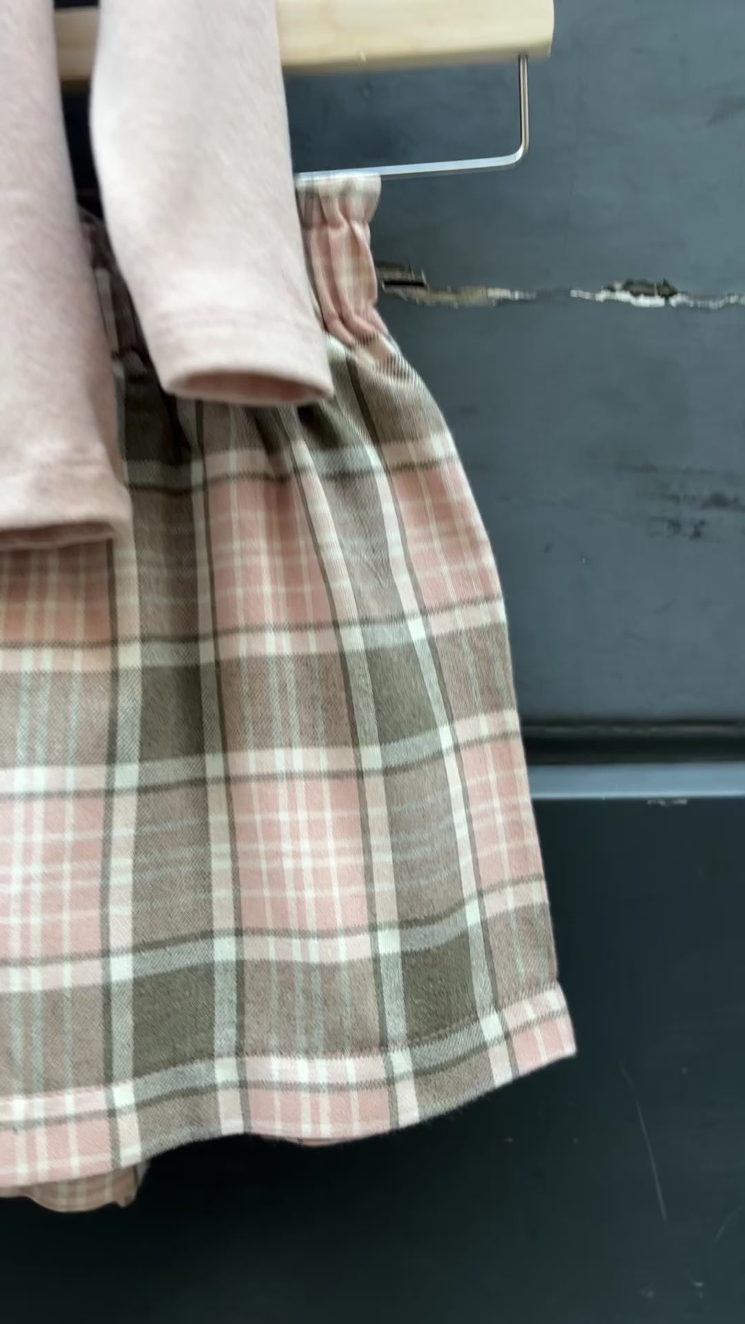 ISOTTA Pantagonna tartan oliva/rosa