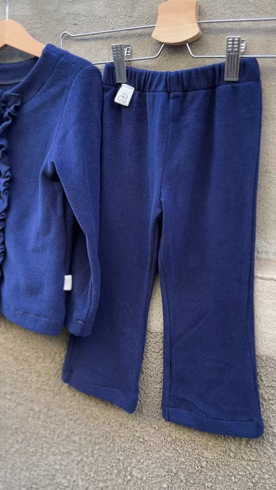 REBECCA Pantalone caldo cotone blu
