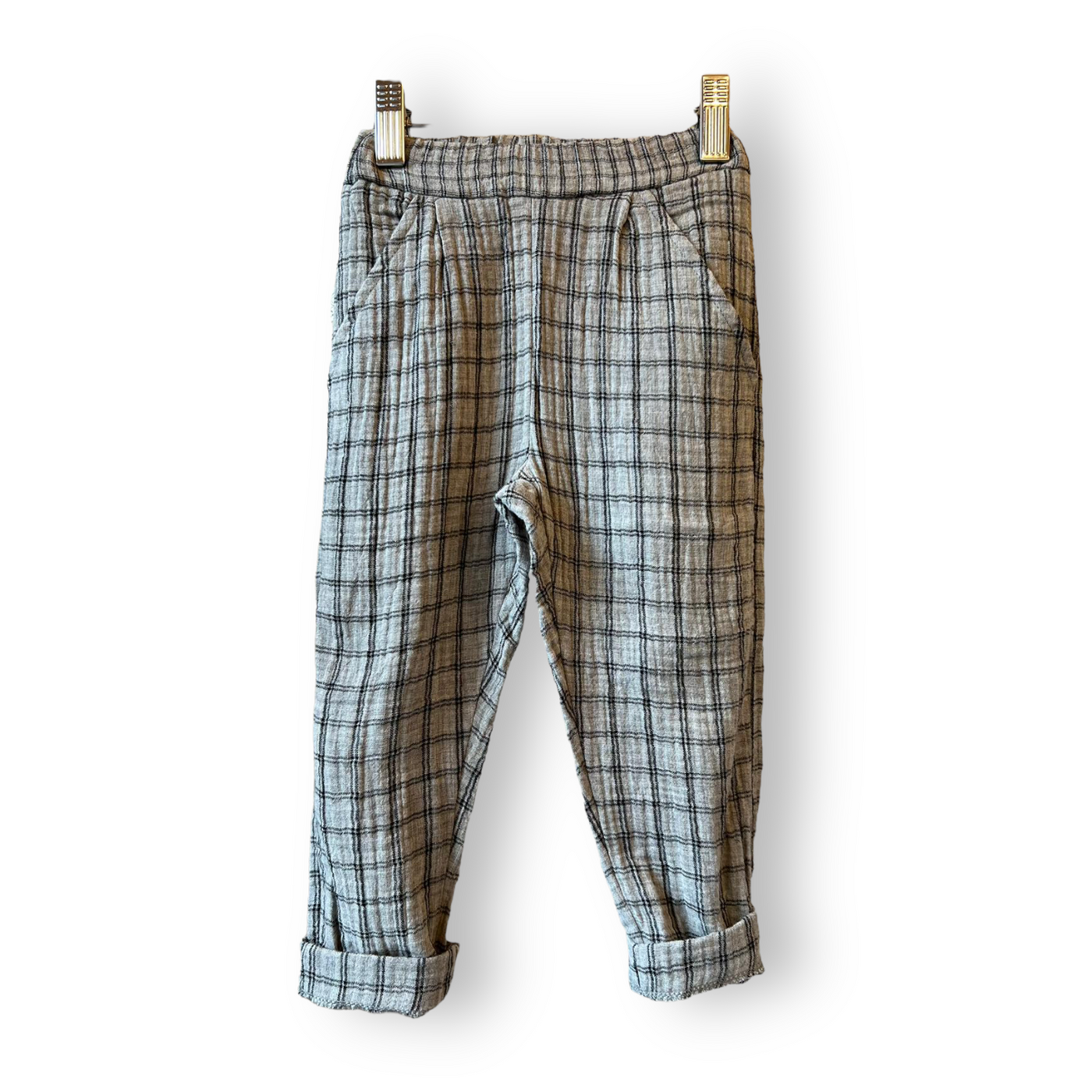 GLASGOW Pantalone mussola grigio