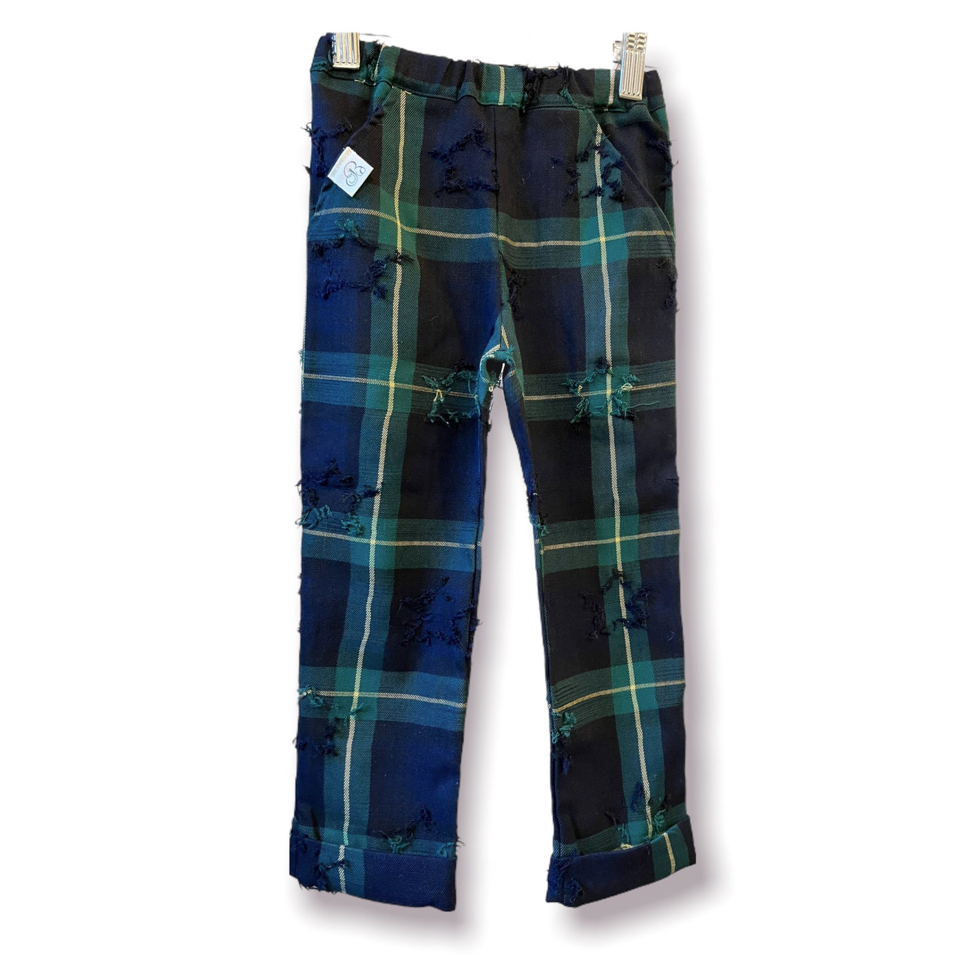 MILANO Pantalone tartan Gordon e stelle ricamate